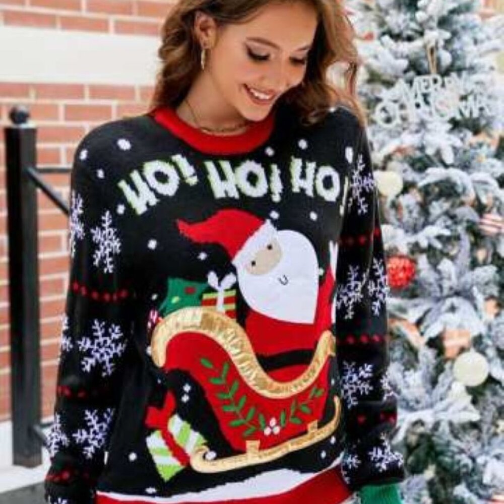 2024 Custom Warm Family Couple Christmas Sweater Vintage Unisex Pullover Ugly Me